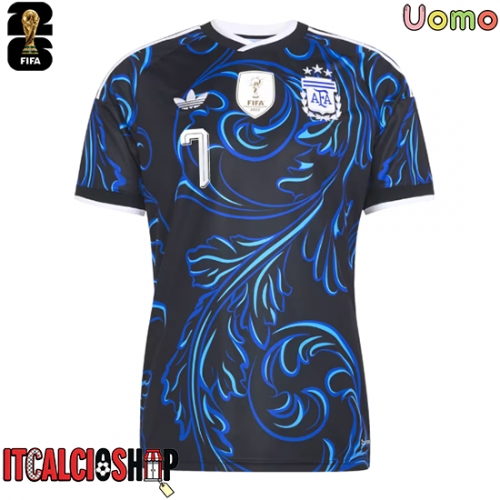 Argentina Rodrigo De Paul #7 Seconda Maglia Mondiali 2026 Manica Corta